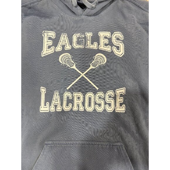 cobalt blue, comfort colors, size large lacrosse sweatshirt - Picture 3 of 5